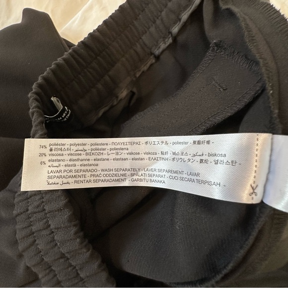 Zara Black Cropped Culottes Women’s Medium Wide Leg Dress Pants Like New - Picture 13 of 14